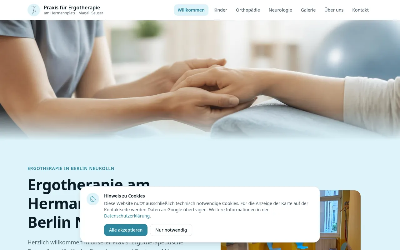 Vorschau der Website Ergotherapie am Hermannplatz