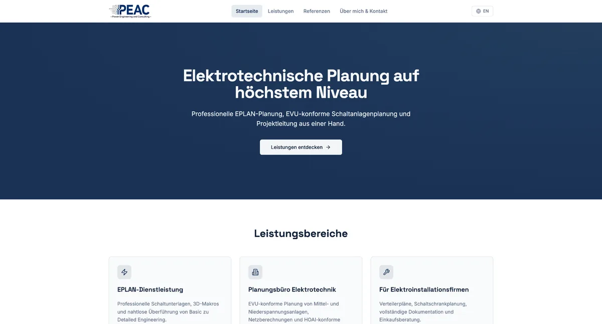 Vorschau der Website PEAC