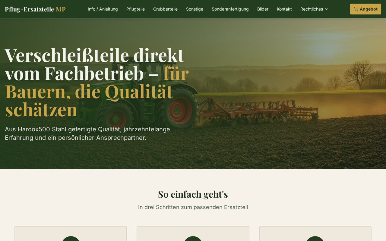 Pflug Ersatzteile MP, Ersatzteile für Landtechnik